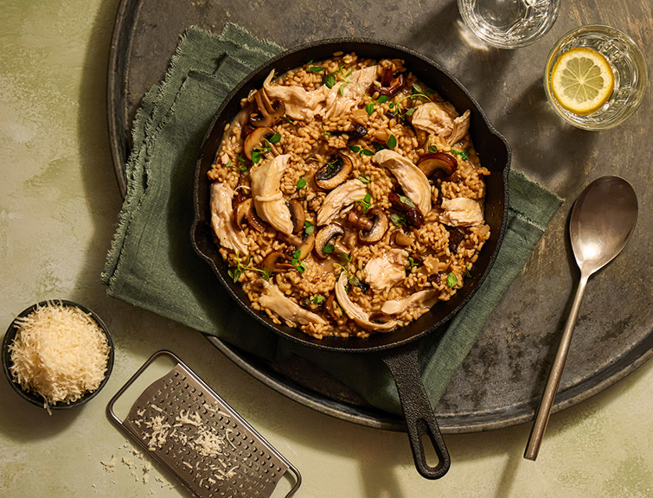 Restl Restl-Küche | Huhn, Pilze und Thymian-Risotto | Kenwood Club