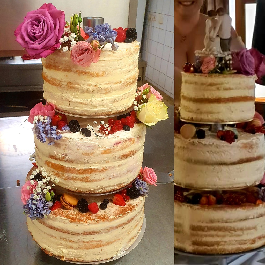 Mehrstöckige Hochzeitstorte im naked look | Kenwood Club