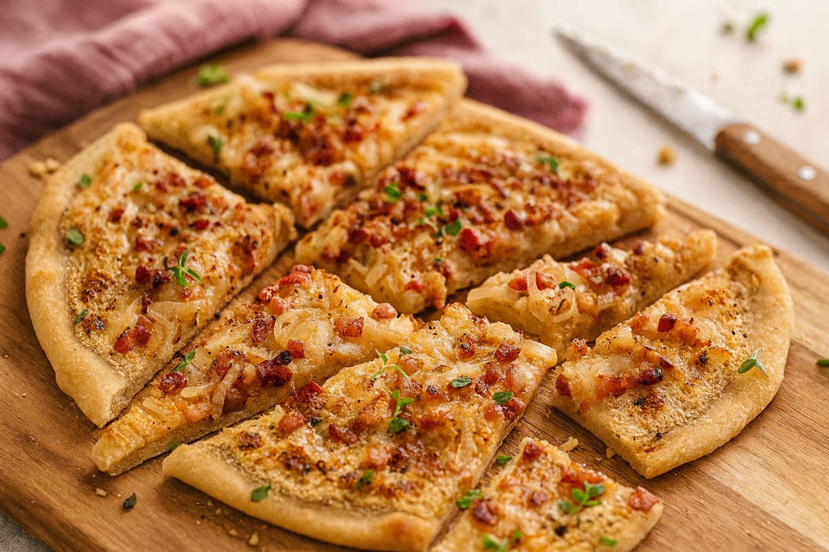 Schinken-Zwiebel-Flammkuchen Rezept | Kenwood Club