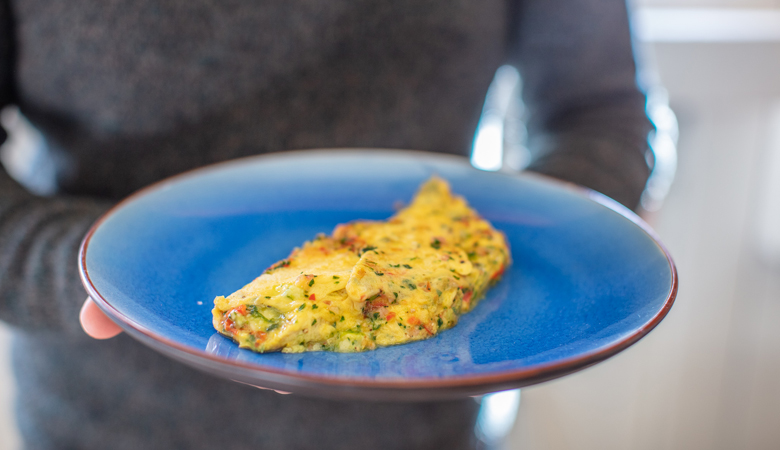 Super Frittata alle verdure e prosciutto