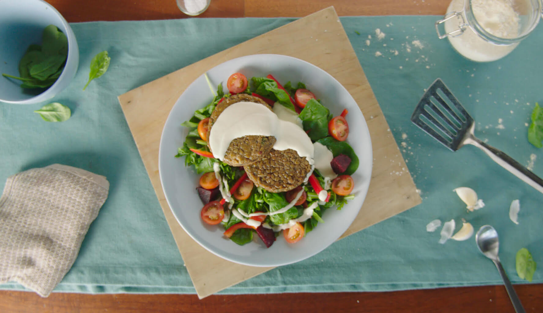 Polpette Ai Funghi Con Insalata Di Verdure E Lenticchie Kenwood Club