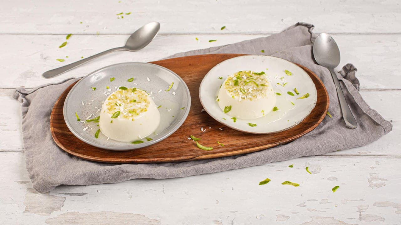 Panna cotta al cocco e lime