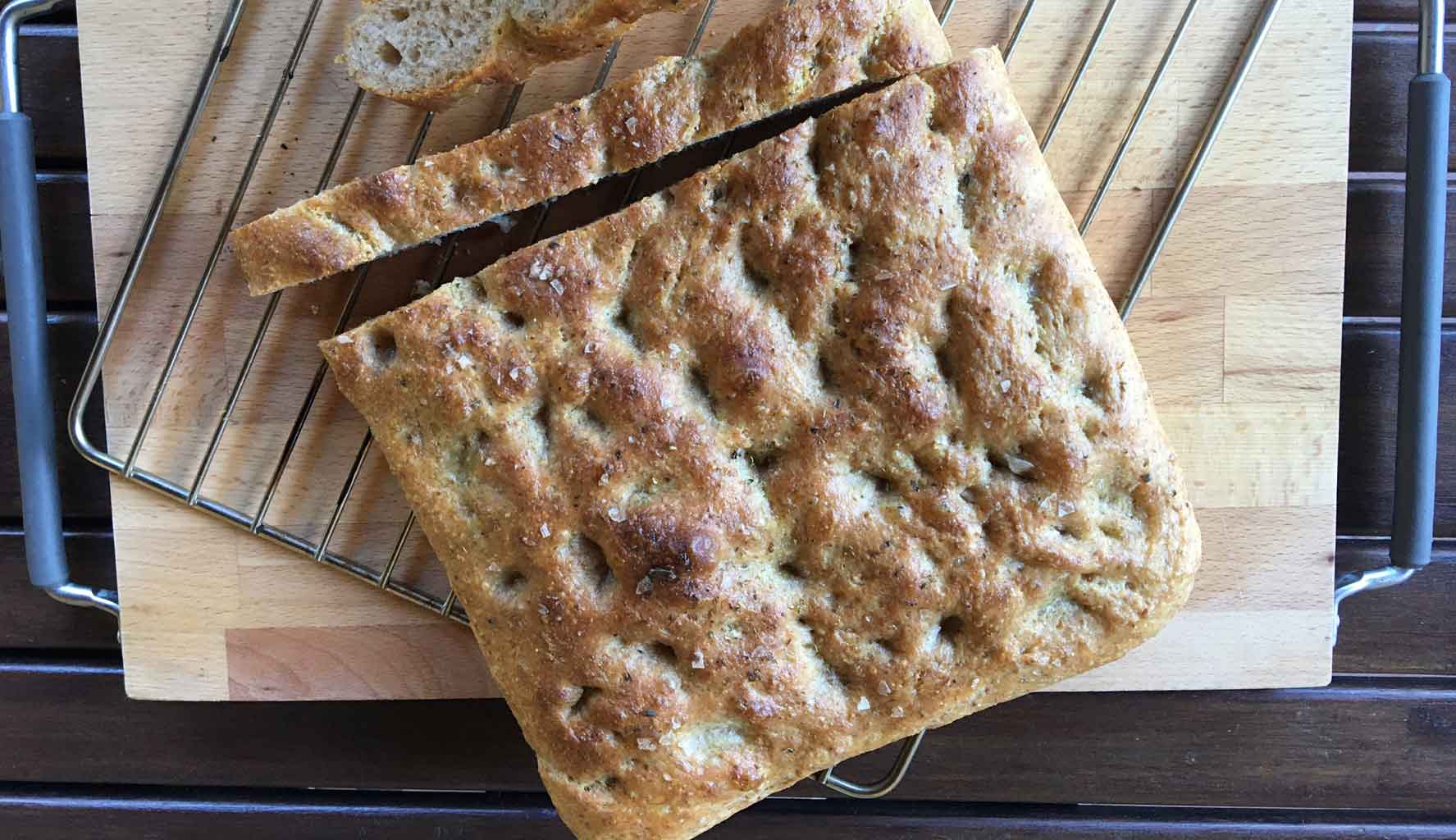 Focaccia con farina di mais