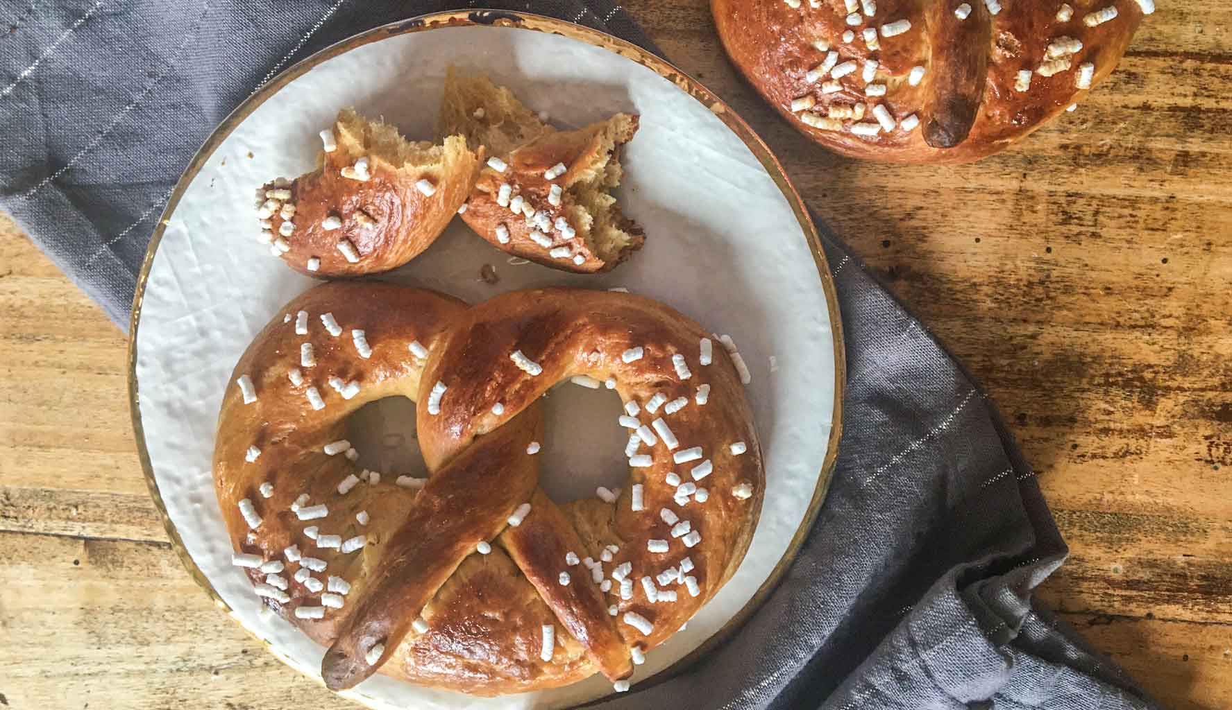 Bretzel dolci all'anice e liquirizia