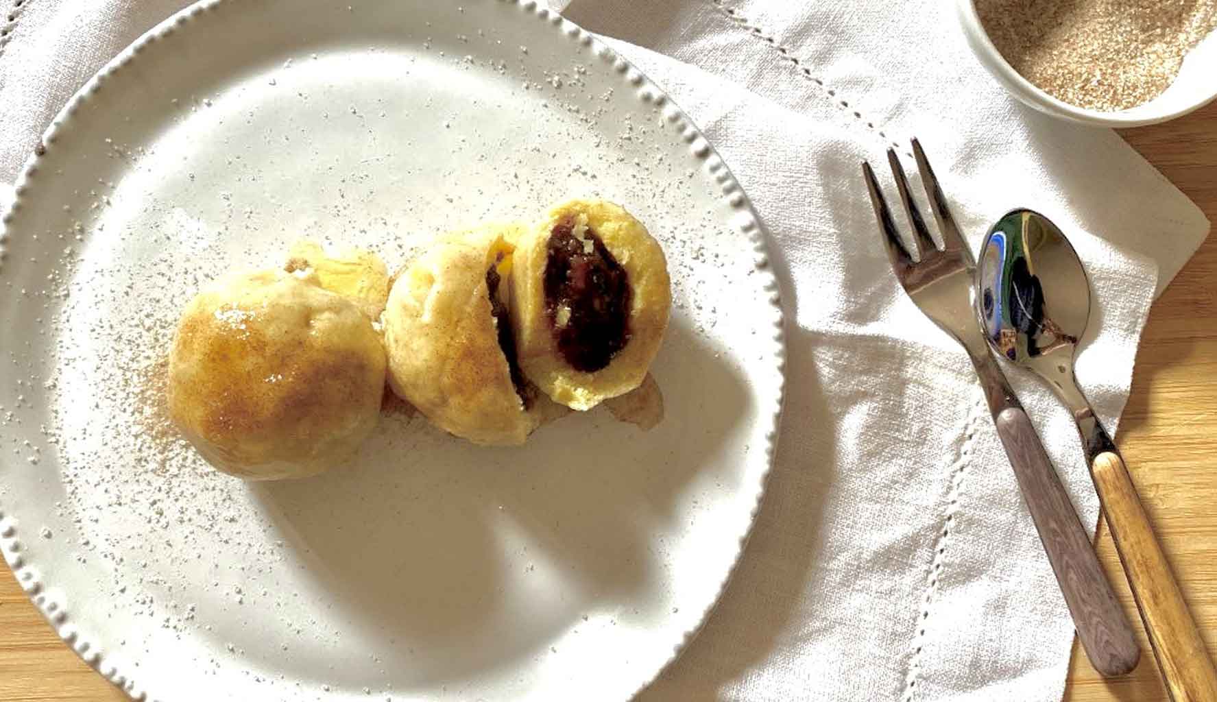 Canederli dolci con ricotta e prugne