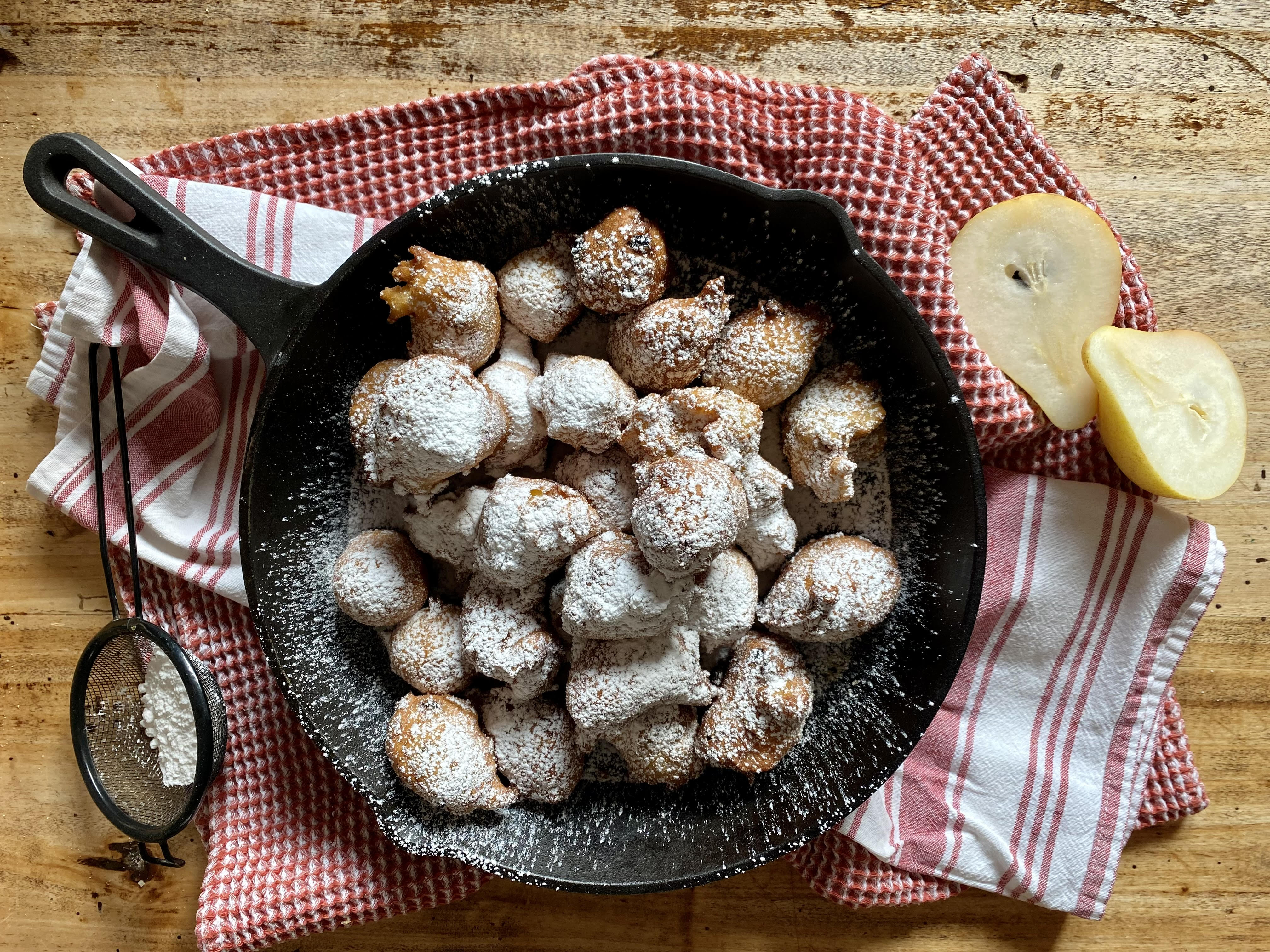 Frittelle con pere e zenzero