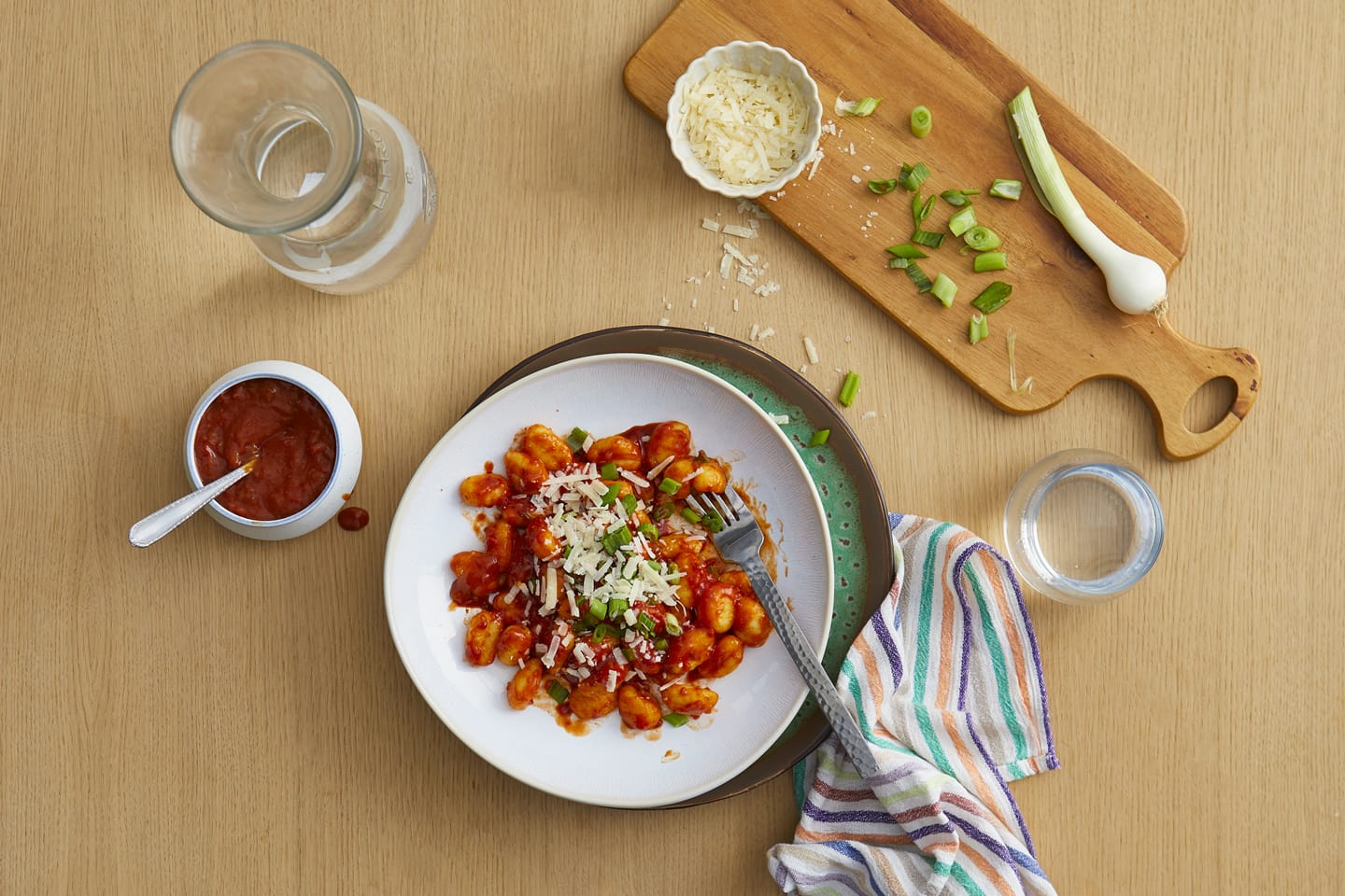 Gnocchi con salsa piccante al peperoncino