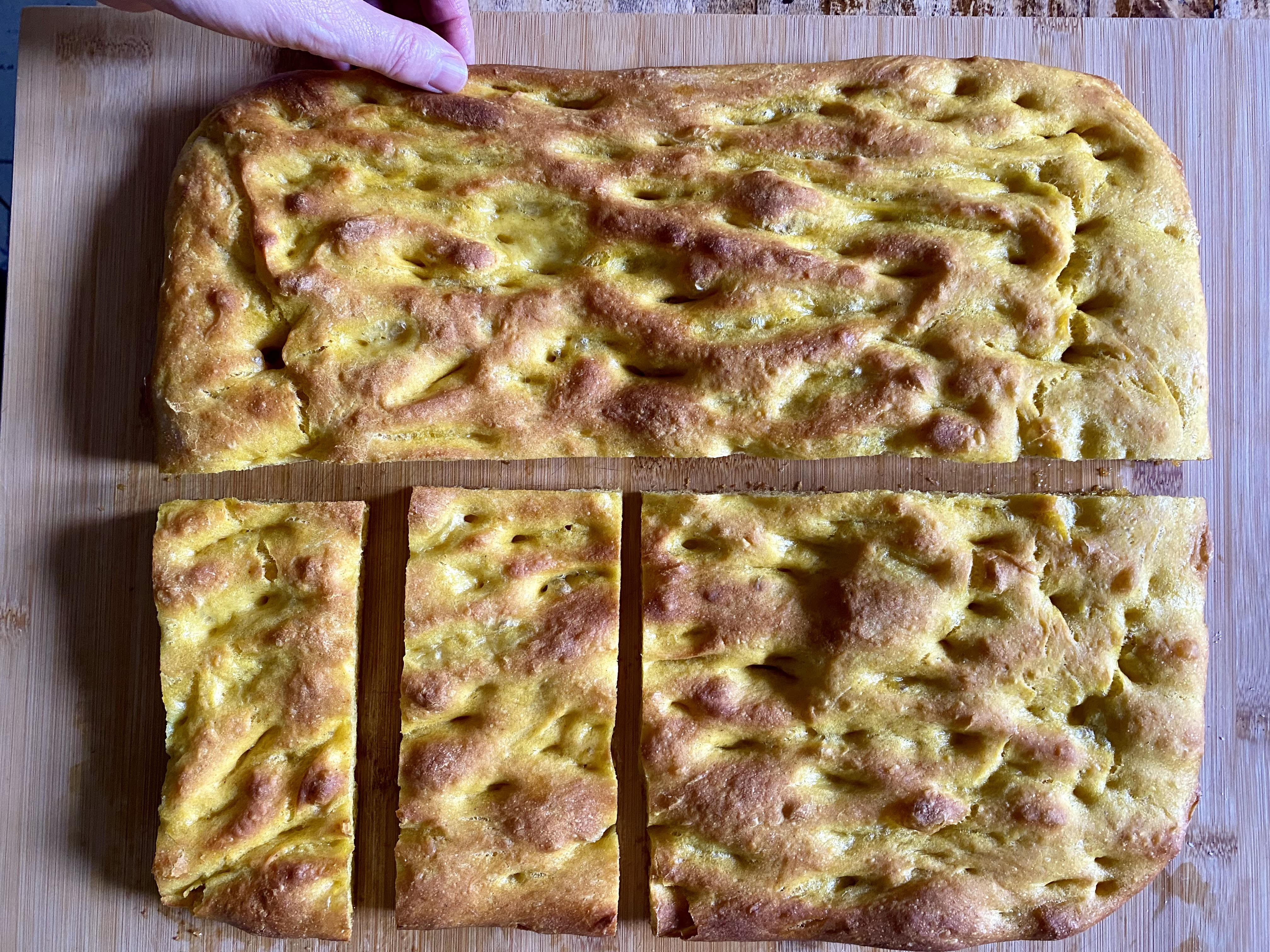 Focaccia con zucca Delica