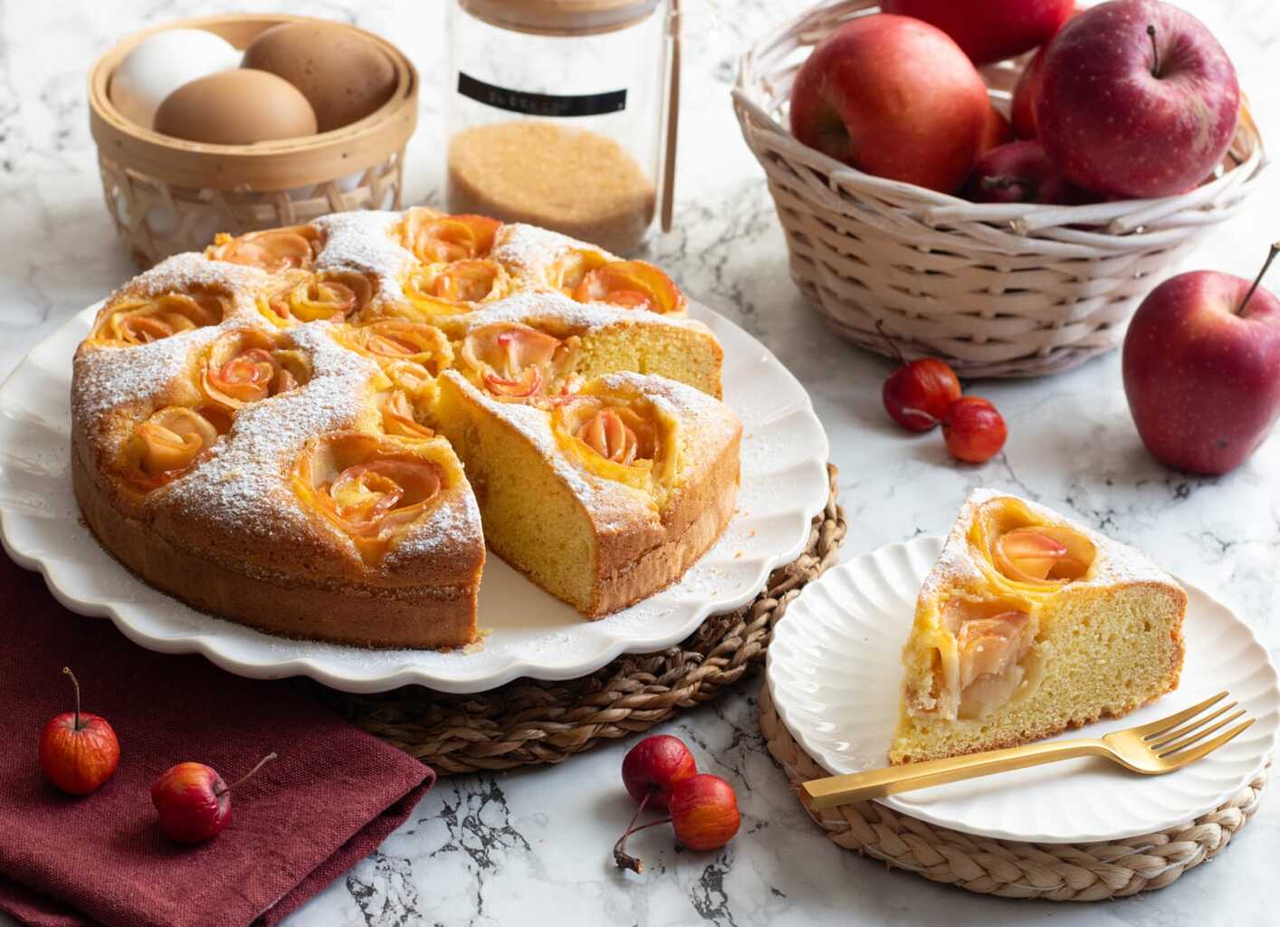 Torta soffice con rose di mele | Kenwood Club